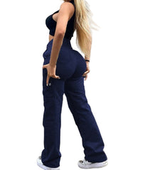 Women’s High-Rise Tapered & Straight Cargo Pants Cotton & Denim