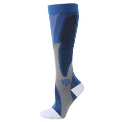 Blue High-Performance Over-the-Calf Compression Socks for Nurses – Boost Circulation & Comfort
