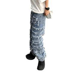 Men's Distressed Stacked Skinny Pant Slim-Fit Jean