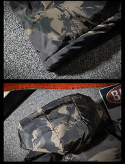 Men's Camouflage Puffer Jacket  Insulated, Thick Down, Winter Ready for Hunting & Outdoor Style