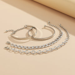 Elevate Your Style with our Simple & Smooth C-shaped Bracelet Set