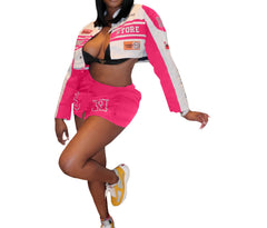 Step Back in Time with Our Retro Summer Track Star Attire Skirt Set!