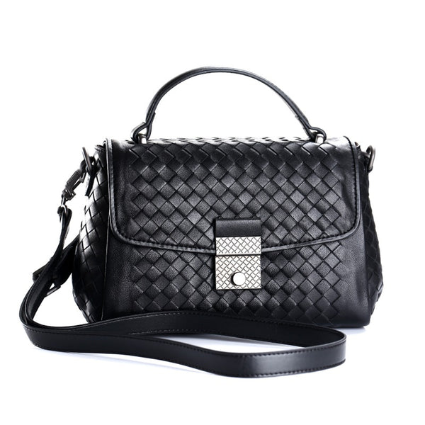 Black Women's Elegant Woven Handbag for Women Stylish, Versatile Bag for Any Occasion