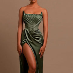 Elegance Curve Slimline Long Slit Dress