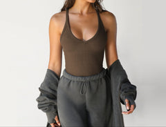 Brown Women's Essential Basic Tank Top Soft, Comfortable & Versatile Wardrobe Staple for All Seasons