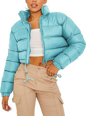 Women’s Essential Cropped Hooded Puffer Jacket