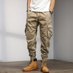 New Men's Khaki Casual Trousers Cargo Pant