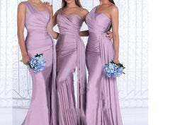 One Shoulder Elegant Wedding Bridesmaid Dress