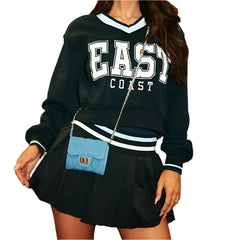 Chic Women's State of Mind Pleated Mini Skirt Set