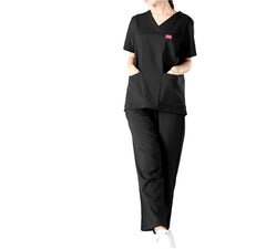 Black Ultimate Surgical Tapered Scrub Set Soft, Breathable, Durable, for Healthcare Professionals