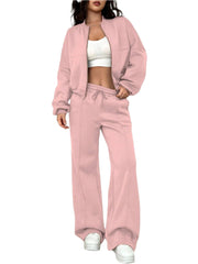 Women's Wide-Leg Sweatpants Two-Piece Set Comfortable & Stylish Lounge Wear