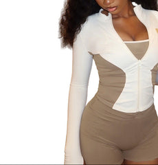 Women’s Fitted Dri-FIT Jacket & High-Rise 4" Wonder Train Shorts