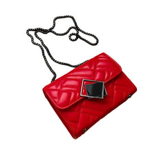 Red Women's Khelsea  Inspired Shoulder Bag PU Lining Zipper Pocket, Compact