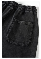 Asymmetric Reflective Street Trousers for Men Stylish, Comfortable Daily Wear with Drawstring Rope Design