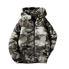Men's Camouflage Down Padded Jacket - Insulated Puff Coat for Hunting & Outdoor Adventures