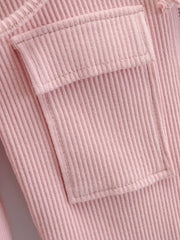 Women's Knitted Hooded Two-Piece Set Stretchy Zipper Top & Matching Bottoms