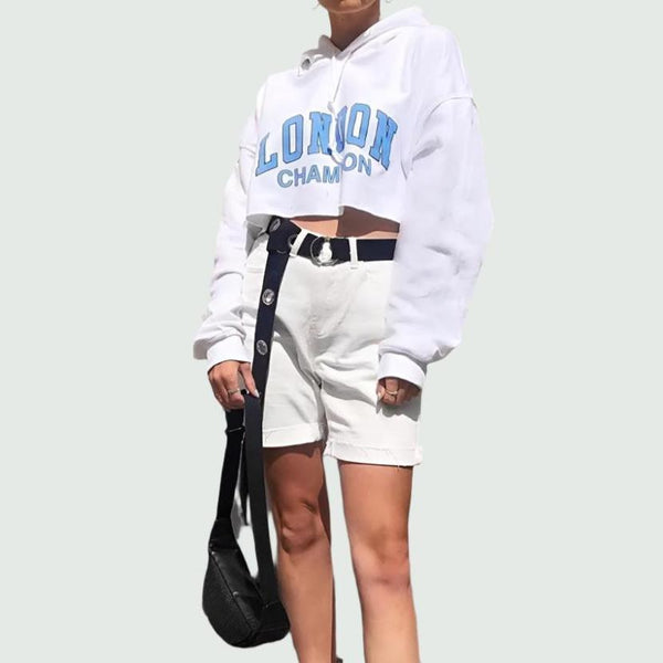 Women's Long Sleeve Graphic Cropped Hoodie for Every Season