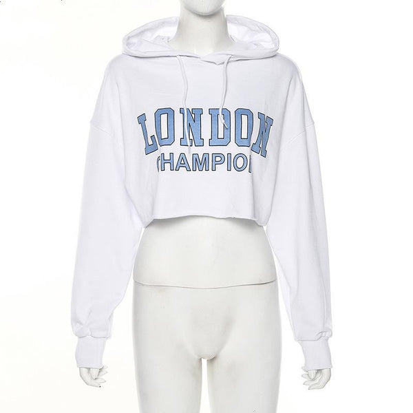 Women's Long Sleeve Graphic Cropped Hoodie for Every Season