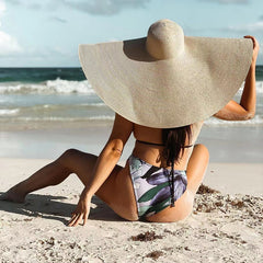 Seaside Serenity Oversized Sun Straw Hat