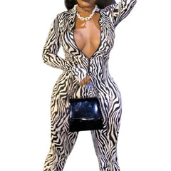 Women's Fashion Forward: Stand Out in Our Stylish Chic Contrast Jumpsuit!