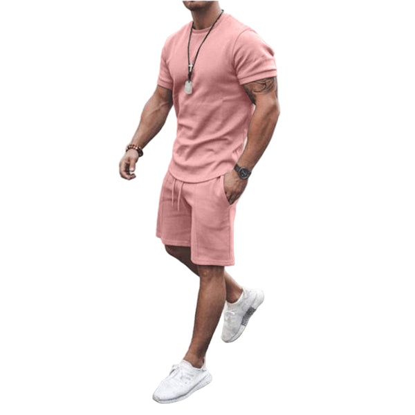 Men's Solid Flex Sport Short Set