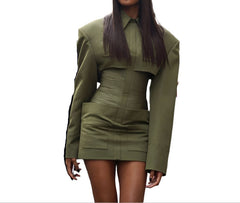 Travel Chic-Ready Ruched Long Sleeve Mini Dress Stylish & Comfortable
