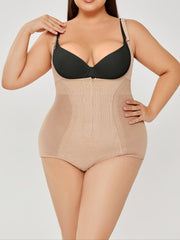 Women's Seamless Tummy Control Shapewear Bodysuit Sculpting Snatched Waist Body Shaper