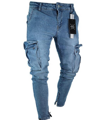 Urban Explorer: Cargo Denim Fitted Jeans