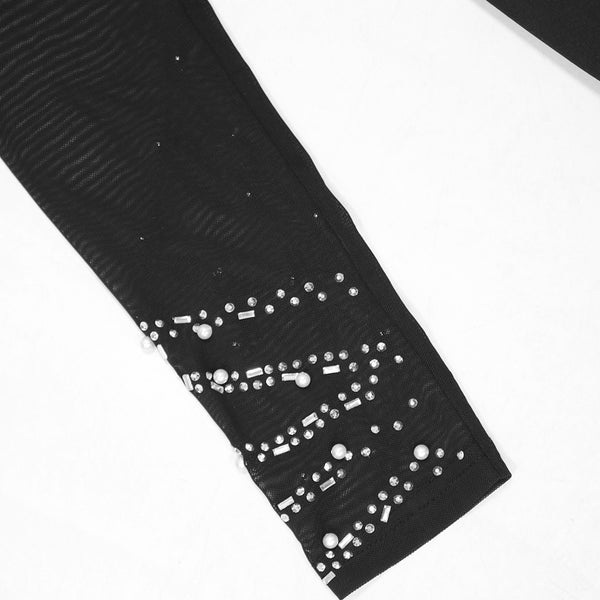 Dazzling Diva Mesh Slit Dress