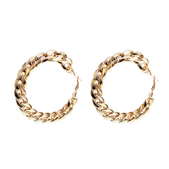 Turn Heads with Metallic Gold  Cascade Hoop Earrings - Limited Edition!