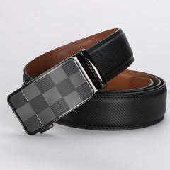 Men's Travel Belt Ultralight Genuine Leather Belt Slim Classic Style for Travel & Everyday Wear
