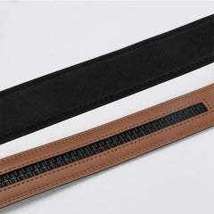Men's Travel Belt Ultralight Genuine Leather Belt Slim Classic Style for Travel & Everyday Wear