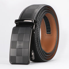 Men's Travel Belt Ultralight Genuine Leather Belt Slim Classic Style for Travel & Everyday Wear