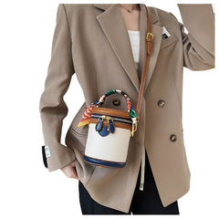 Luxury Style Cylinder Bucket Messenger Bag  Chic, Stylish & Functional