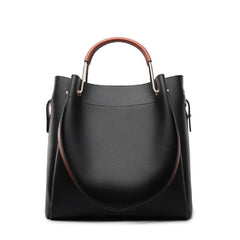Black Luxury Fashion Messenger Shoulder Handbag  Elegant Leather Crossbody Bag for Women