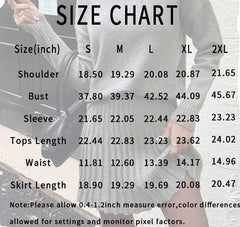 Payton Women’s Ribbed Knit Set Turtleneck Sweater & Mini Skirt Two-Piece Outfit