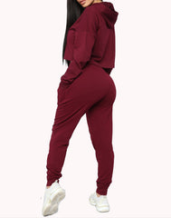 Flex Fit Flare Set Long Sleeve Crop Top & High Waist Pants