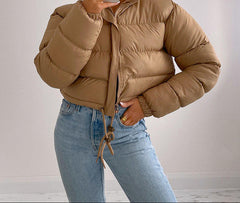 Women’s Essential Cropped Hooded Puffer Jacket