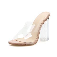 Women's Clear Lucid Luxe Slip-Ons Sandals