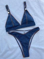 Stylish Denim Blue Bikini Set - Perfect for Summer