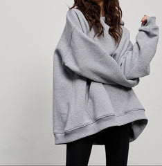 Gray Women’s Big Evolution Hoodie  Extra Plush Oversized Lounge Sweatshirt