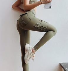 High Waist Cargo Leggings for Women Stylish & Functional Yoga Pants