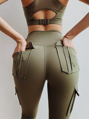 High Waist Cargo Leggings for Women Stylish & Functional Yoga Pants