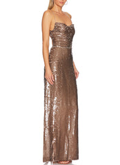 Shimmer Breeze Bandeau Sequin Dress