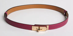 Purple Luxury Style H Home New Kelly Leather Thin Belt Elegant & Stylish Women's Accessory