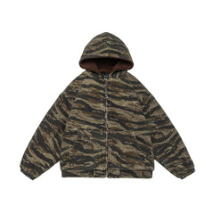 Winter New Camouflage  Hooded Puffer Jacket Men