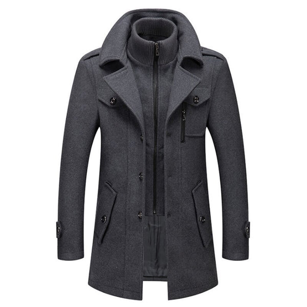Gray Stylish Woolen Men's Jackets - Warm & Durable Winter Wear