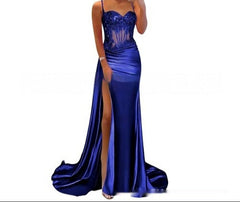 Plus Size Satin Strapless Maxi Corset Dress  Sexy Long Formal Evening Gown