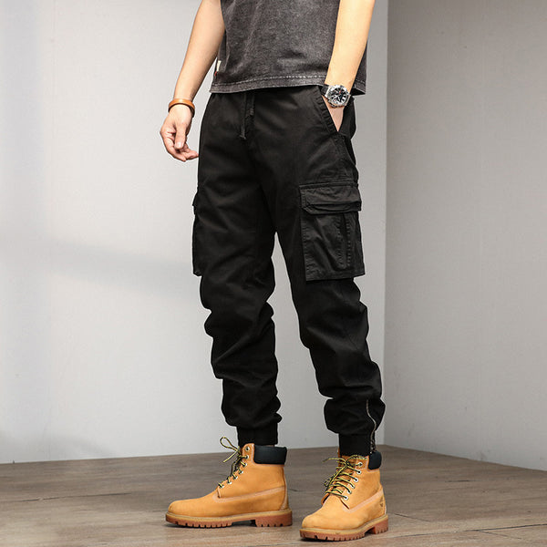 New Men's Black  Casual Trousers Cargo Pant