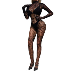 Women's Fashion Lace  Long-sleeved Jumpsuit